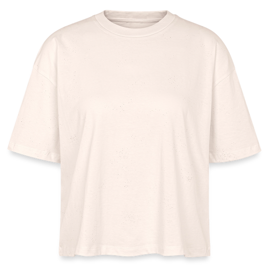 Wildviolett Seerose Boxy Shirt aus Bio-Baumwolle - Natur