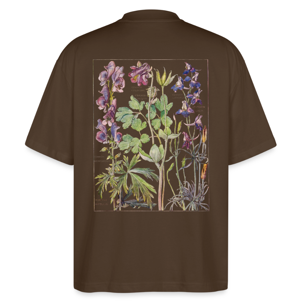 Wildviolett Wildflower Unisex Shirt - Dunkelbraun