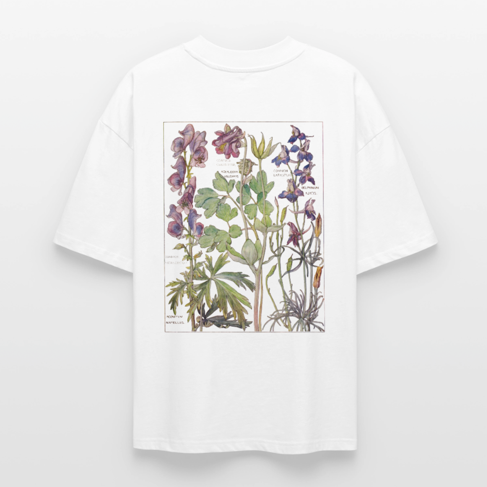 Wildviolett Wildflower Unisex Shirt - Weiß
