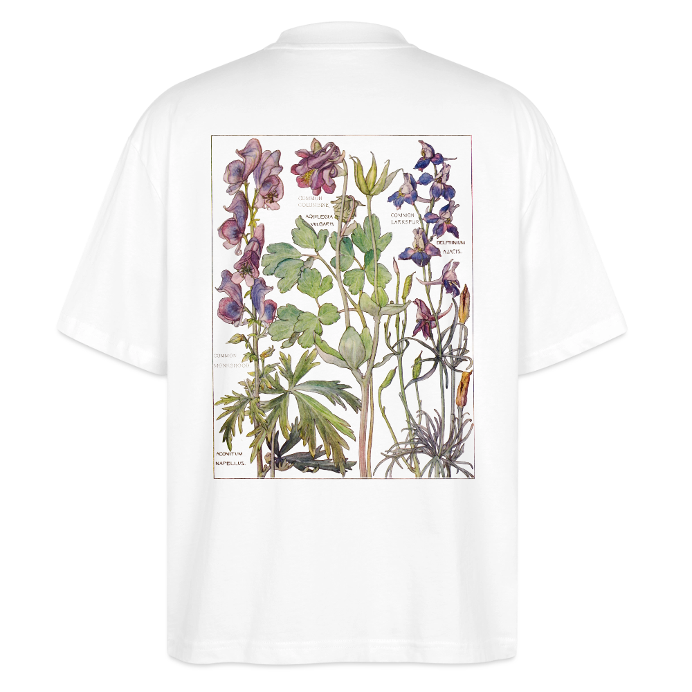 Wildviolett Wildflower Unisex Shirt - Weiß