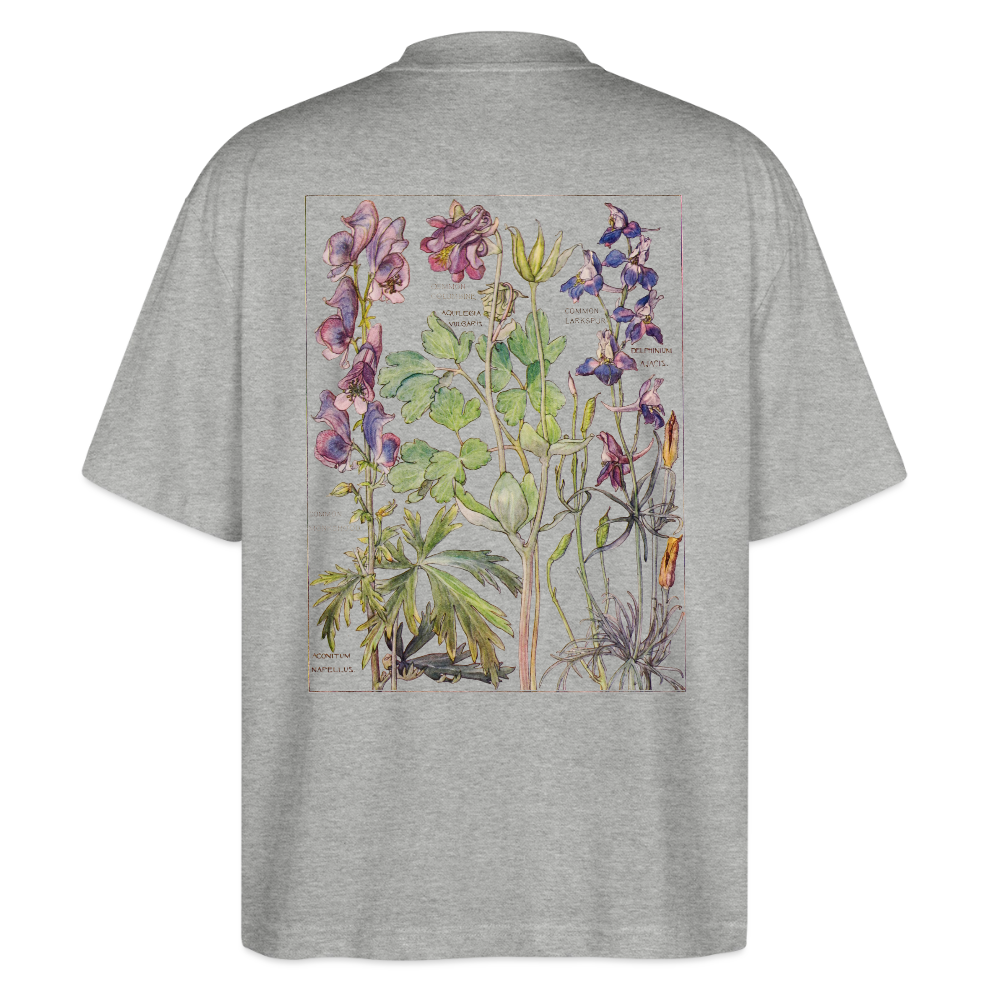 Wildviolett Wildflower Unisex Shirt - Grau meliert