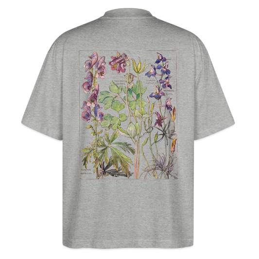 Wildviolett Wildflower Unisex Shirt - Grau meliert