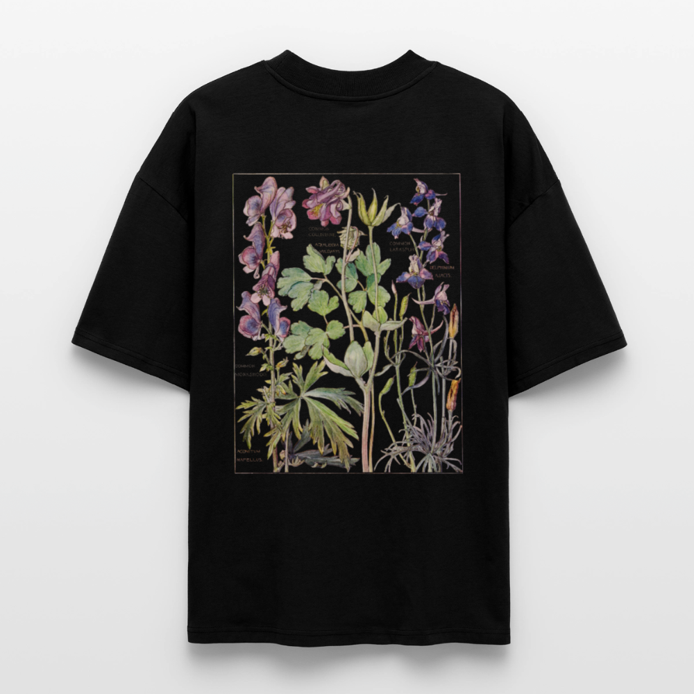 Wildviolett Wildflower Unisex Shirt - Schwarz