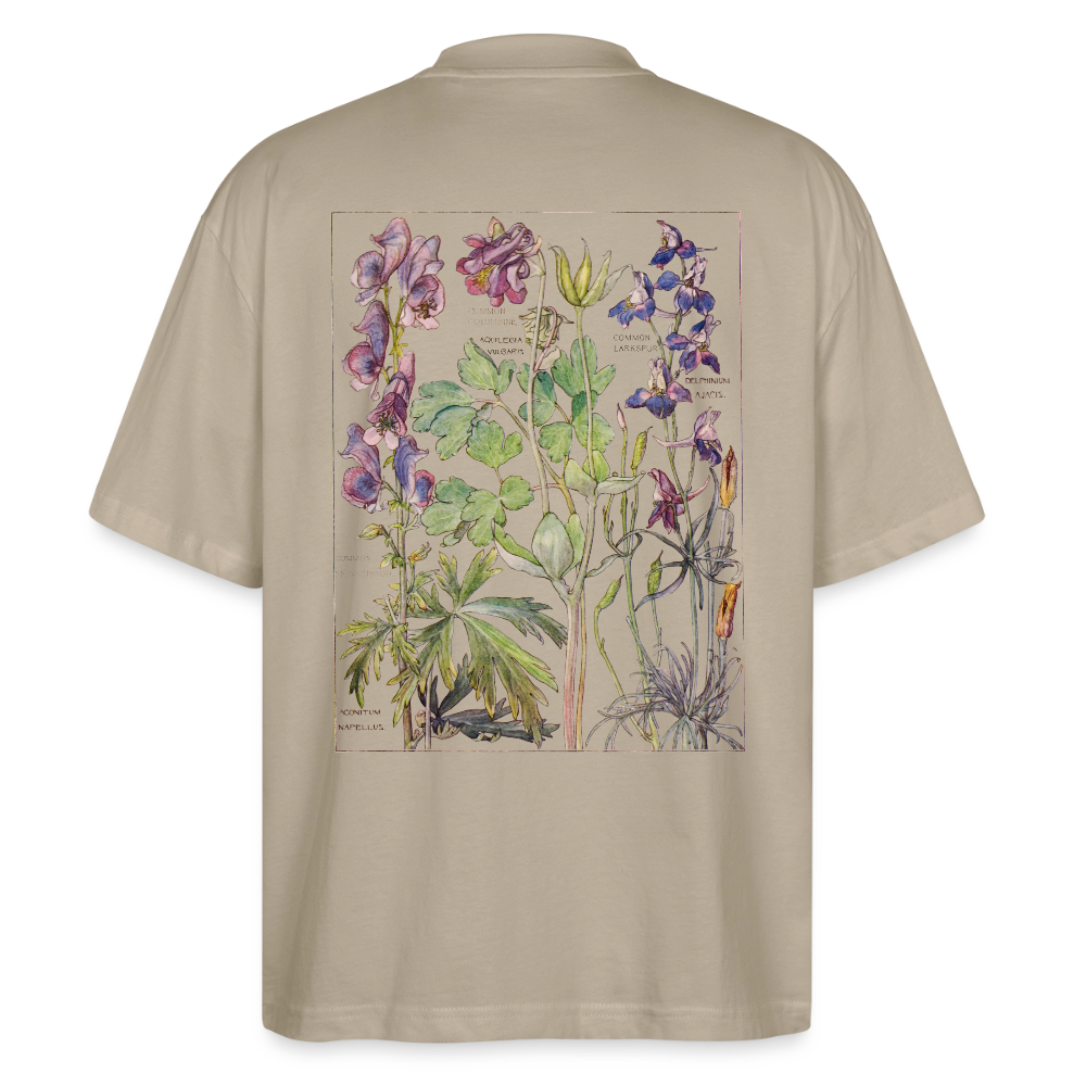 Wildviolett Wildflower Unisex Shirt - Steingrau