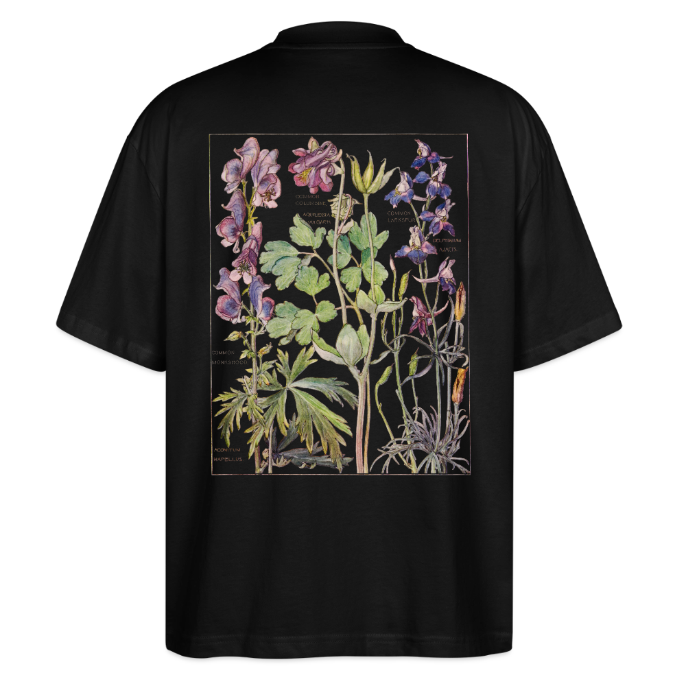 Wildviolett Wildflower Unisex Shirt - Schwarz