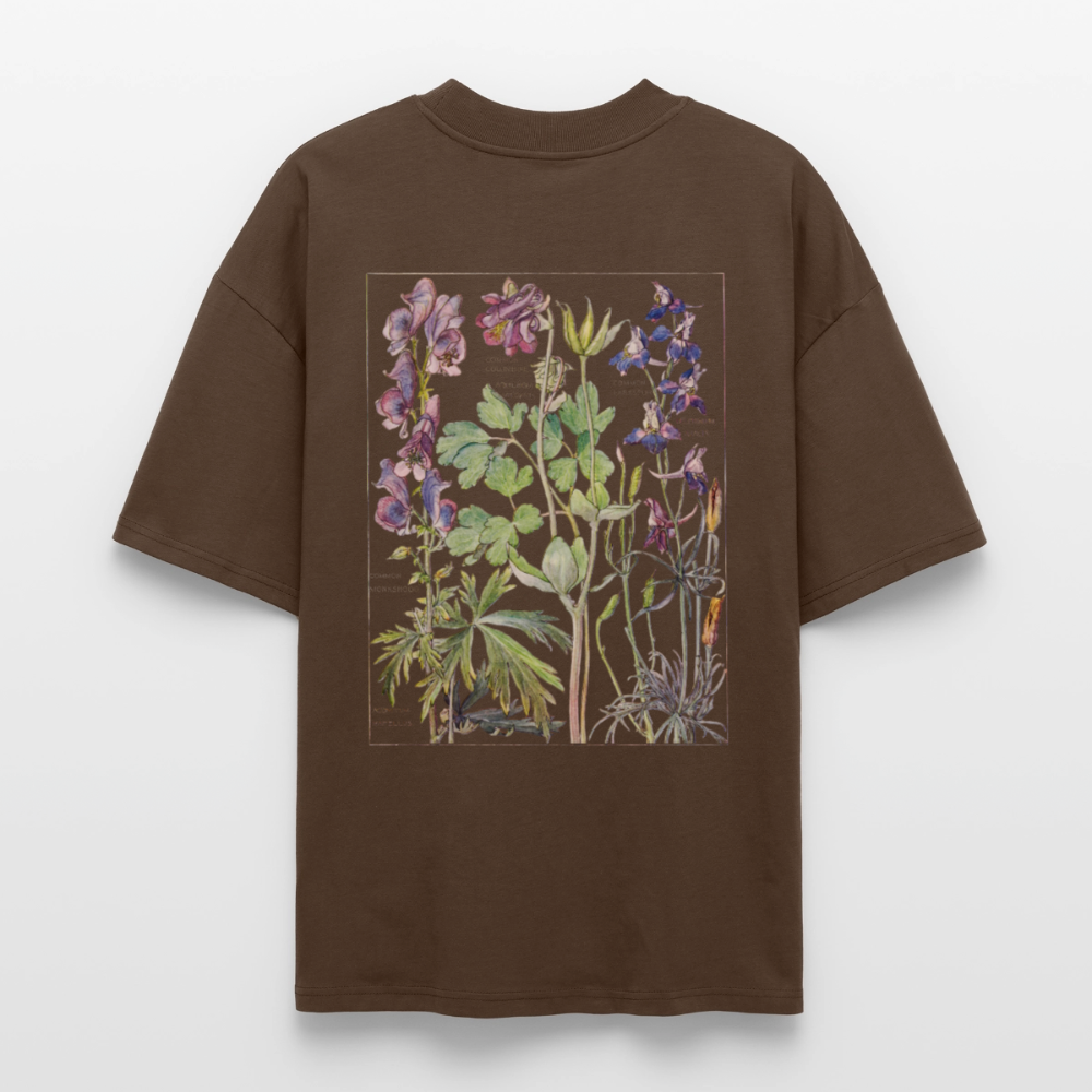 Wildviolett Wildflower Unisex Shirt - Dunkelbraun