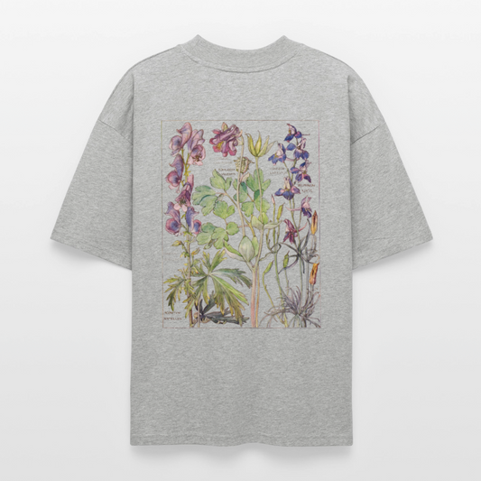 Wildviolett Wildflower Unisex Shirt - Grau meliert